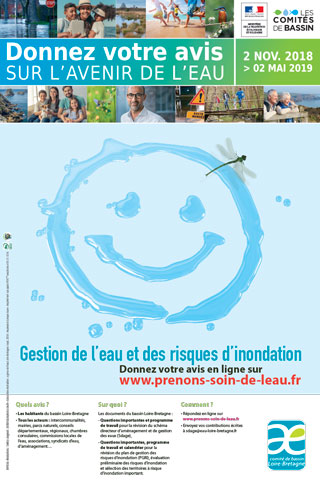 Visuel de l'affiche de la consultation sur l'avenir de l'eau 2018-2019